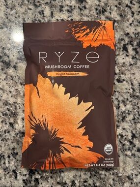 Mushroom Coffee Drink Mix in Brown & Orange - Bright & Smooth